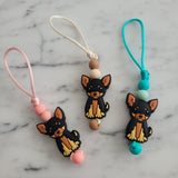 Tirette CHIEN pour fermeture éclair, aide-zip, PUG, CHIHUAHUA, TECKEL