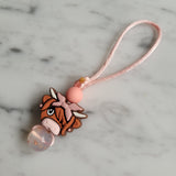 Tirette VACHE HIGHLAND pour fermeture éclair, aide l'autonomie des petit