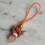 Tirette VACHE HIGHLAND pour fermeture éclair, aide l'autonomie des petit