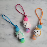 Tirette LICORNE, BRILLE DANS LE NOIR, pour fermeture éclair,aide-zip, identificateur