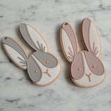 Jouet de dentition LAPIN, lièvre, jouet à mâchouiller, silicone alimentaire,  poussée dentaire