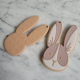 Jouet de dentition LAPIN, lièvre, jouet à mâchouiller, silicone alimentaire,  poussée dentaire
