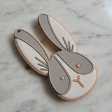 Jouet de dentition LAPIN, lièvre, jouet à mâchouiller, silicone alimentaire,  poussée dentaire