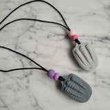 Pendentif FOSSILE, collier pour enfant, mâchouille, accessoire sensoriel, anti-stress, TDAH, TSA