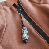 Tirette LOUP 3D pour fermeture éclair, zipette, ami-zip