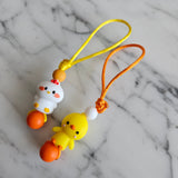 Tirette duo POULE et POUSSIN 3D pour fermeture éclair, zipette, ami-zip