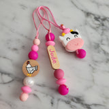 Identificateur SUR MESURE, tirette à fermeture éclair, sac d'école, étui à crayons