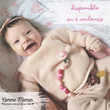 Attache-suce Couronne de feuilles, perles de silicone, cadeau de shower