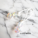 DUO de MINI tirettes pour fermeture éclair, ens. de 2 zipettes, aide-zip, identificateur de sac,  accessoire sensoriel, bille de silicone