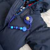 Attache-suce ZIP, attache fermeture éclaire pour la suce, perles de silicone, cadeau de shower, naissance