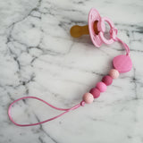 Attache-suce ZIP, attache fermeture éclaire pour la suce, perles de silicone, cadeau de shower, naissance