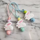 Tirette LAPIN pour fermeture éclair, zipette, lièvre, accessoire sensoriel, bille de silicone