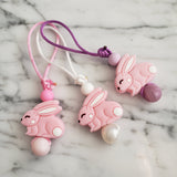 Tirette LAPIN pour fermeture éclair, zipette, lièvre, accessoire sensoriel, bille de silicone