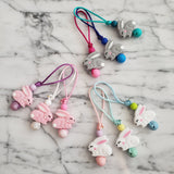 Tirette LAPIN pour fermeture éclair, zipette, lièvre, accessoire sensoriel, bille de silicone