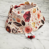 Bavoir FLEURS ROSE ET BOURGOGNE, Bandana arrondi bavette, accessoire pour bébé, cadeau de shower