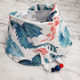 Bavoir DRAGONS, Bandana arrondi bavette, accessoire pour bébé, cadeau de shower