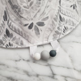 Bavoir MEDAILLON GRIS, Bandana arrondi bavette, accessoire pour bébé, cadeau de shower