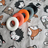 Mini doudou étiquettes ANIMAUX DE LA FORÊT, mini doudou, doudou sensorielle, bille de dentition, accessoire pour bébé, cadeau de shower