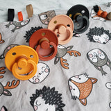 Mini doudou étiquettes ANIMAUX DE LA FORÊT, mini doudou, doudou sensorielle, bille de dentition, accessoire pour bébé, cadeau de shower