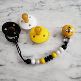 Attache-suce PRINTEMPS, abeille et papillon, perles de silicone, cadeau de shower