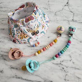 Attache-suce PRINTEMPS, abeille et papillon, perles de silicone, cadeau de shower