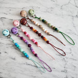 Attache-suce Couronne de feuilles, perles de silicone, cadeau de shower