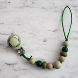 Attache-suce Couronne de feuilles, perles de silicone, cadeau de shower