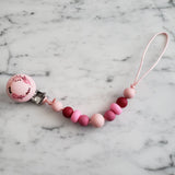 Attache-suce Couronne de feuilles, perles de silicone, cadeau de shower