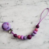 Attache-suce Couronne de feuilles, perles de silicone, cadeau de shower