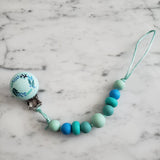 Attache-suce Couronne de feuilles, perles de silicone, cadeau de shower