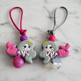 Tirette SIRÈNE pour fermeture éclair, zipette, aide l'autonomie des petit, accessoire sensoriel, bille de silicone