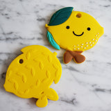 Jouet de dentition CITRON MIGNON en silicone, accessoire de dentition, jouet de dentition en silicone, cadeau de shower  cadeau de naissance