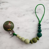 Attache-suce POULE, perles de silicone, cadeau de shower