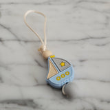 Tirette BATEAU, VOILIER pour fermeture éclair, zipette, aide l'autonomie des petit, accessoire sensoriel, bille de silicone