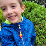 Tirette BATEAU, VOILIER pour fermeture éclair, zipette, aide l'autonomie des petit, accessoire sensoriel, bille de silicone