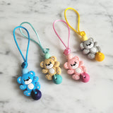 Tirette OURSON pour fermeture éclair, zipette, aide l'autonomie des petits, accessoire sensoriel, bille de silicone