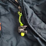 Tirette ballon CASQUE MOTO pour fermeture éclair, zipette, aide l'autonomie des petits, accessoire sensoriel, bille de silicone