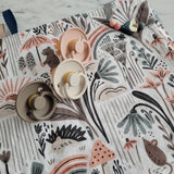 Mini doudou étiquettes JARDIN D'AUTOMNE, mini doudou, doudou sensorielle, bille de dentition, accessoire pour bébé, cadeau de shower