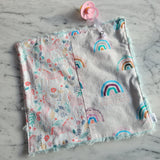 Doudou réconfort  LICORNE ET ARC-EN-CIEL, mini doudou, fausse fourrure, accessoire pour bébé, cadeau de shower