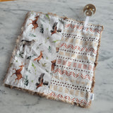 Doudou réconfort  ANIMAUX BOHO, mini doudou, fausse fourrure, accessoire pour bébé, cadeau de shower