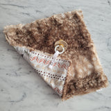 Doudou réconfort  ANIMAUX BOHO, mini doudou, fausse fourrure, accessoire pour bébé, cadeau de shower