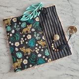 Doudou réconfort LÉOPARD TROPICAL, mini doudou, fausse fourrure, accessoire pour bébé, cadeau de shower