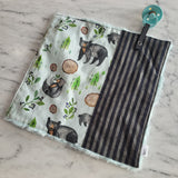 Doudou réconfort OURSON GOURMAND, mini doudou, fausse fourrure, accessoire pour bébé, cadeau de shower