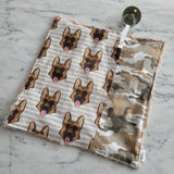 Doudou réconfort BERGER ALLEMAND, mini doudou, fausse fourrure, accessoire pour bébé, cadeau de shower