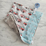 Doudou réconfort POMPIERS, mini doudou, fausse fourrure, accessoire pour bébé, cadeau de shower