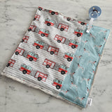 Doudou réconfort POMPIERS, mini doudou, fausse fourrure, accessoire pour bébé, cadeau de shower