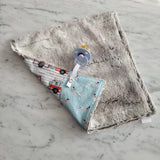 Doudou réconfort POMPIERS, mini doudou, fausse fourrure, accessoire pour bébé, cadeau de shower