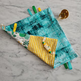 Doudou étiquettes LAMAS ET CACTUS, mini doudou, doudou sensorielle, bille de dentition, accessoire pour bébé, cadeau de shower