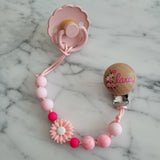 Attache-suce DAISY, Attache-suce personnalisée, petite fleur, cadeau de shower