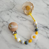 Attache-suce DAISY, Attache-suce personnalisée, petite fleur, cadeau de shower
